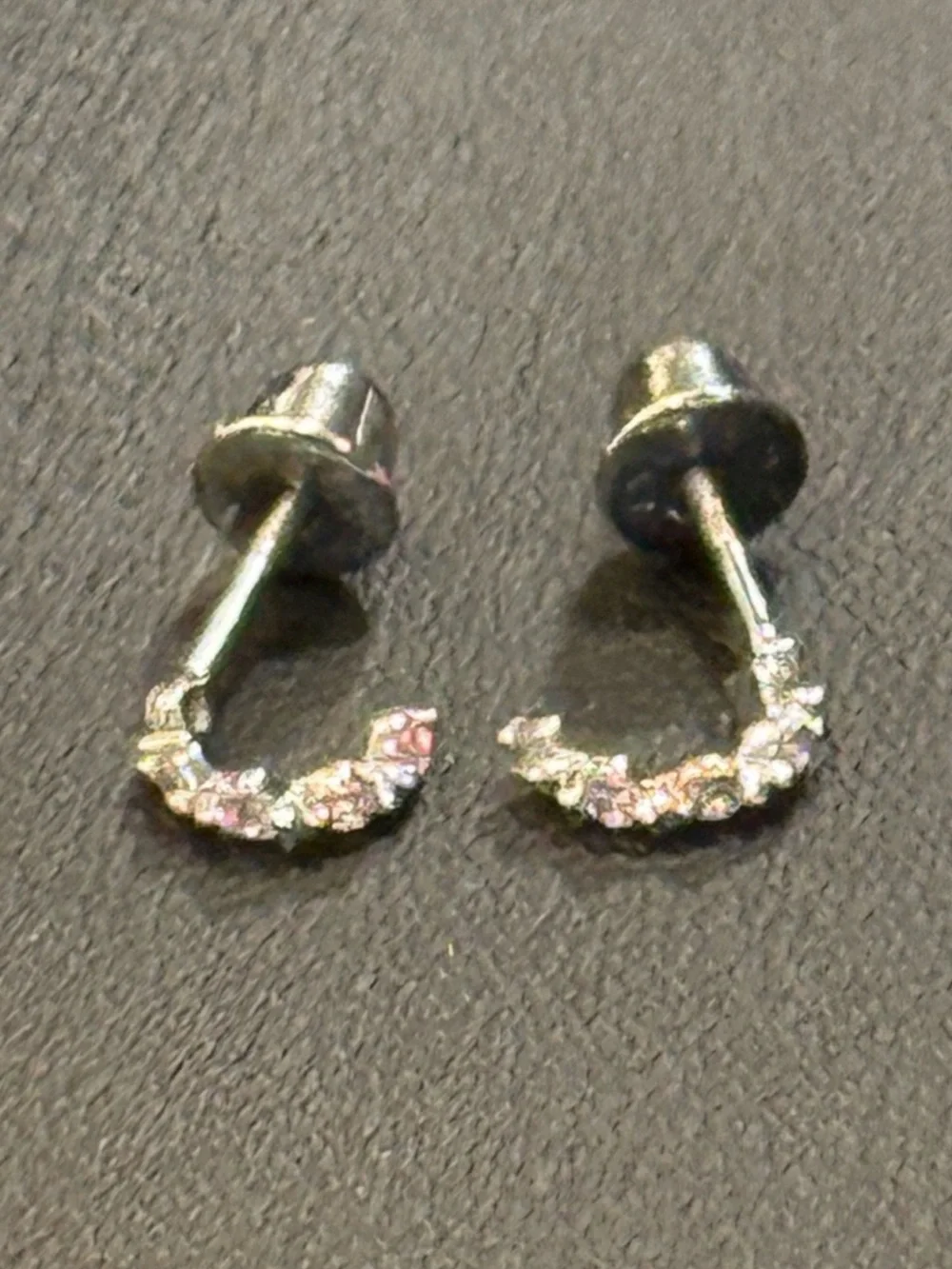 925 Silver and Pink Hoop Earrings